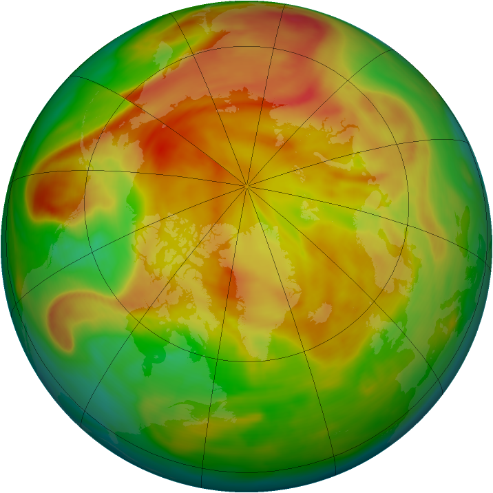 Arctic ozone map for 18 April 2006